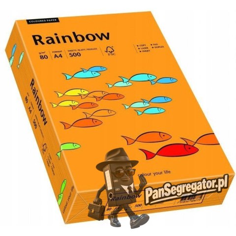 Papier ksero A4 80g RAINBOW R24 pomarańczowy 88042431