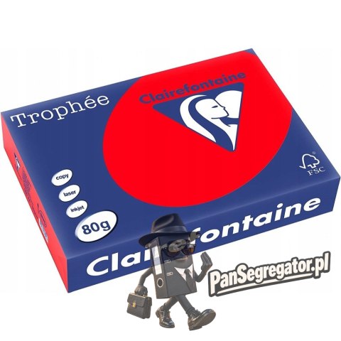 Papier ksero A4 80g TROPHEE intesywna czerwień koralowa XCA48175
