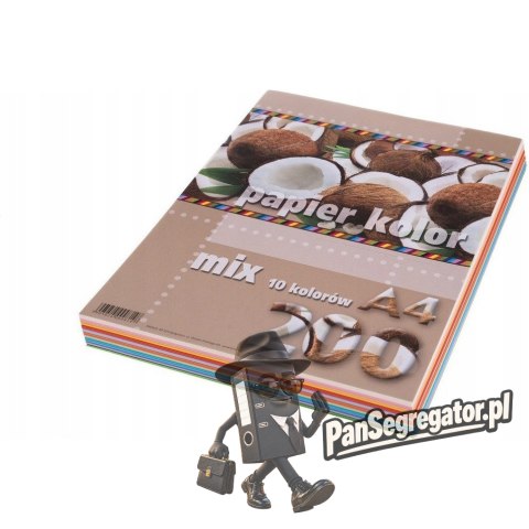 Papier ksero A4 KRESKA mix 10 kolorów 200ark