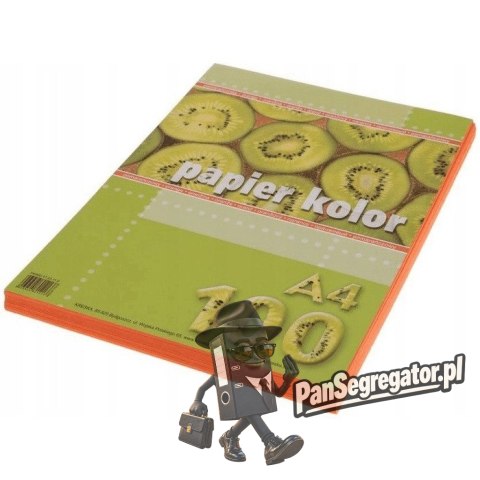 Papier ksero A4 KRESKA pomarańczowy 100ark