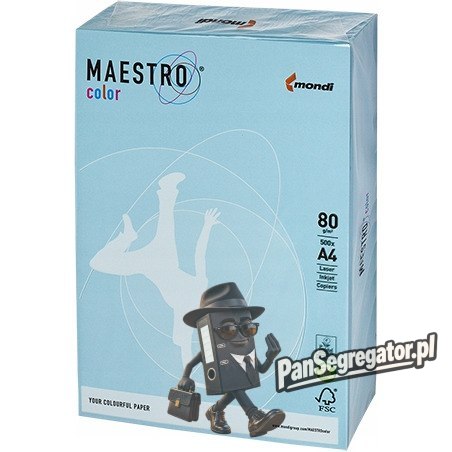 Papier ksero MAESTRO COLOR A4 80g OBL70 pastel błękit arktyczny