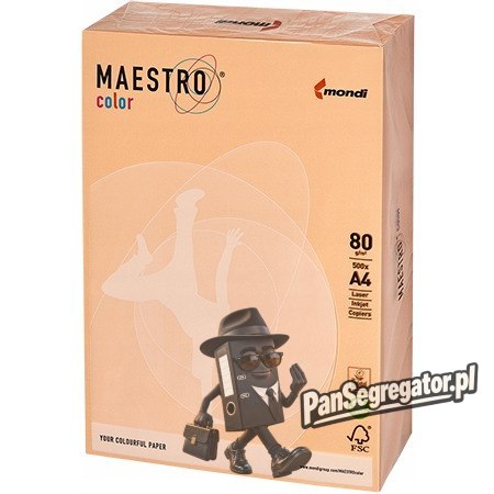 Papier ksero MAESTRO COLOR A4 80g SA24 pastel łososiowy