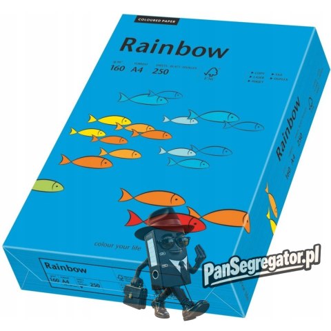 Papier ksero kolorowy A4 160g RAINBOW R88 ciemno niebieski (250ark) 88042769
