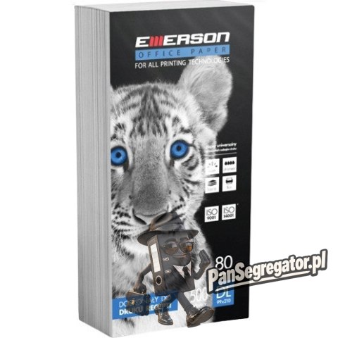 Papier receptowy DL 80g EMERSON TIGER (210x99mm) biały 500ark