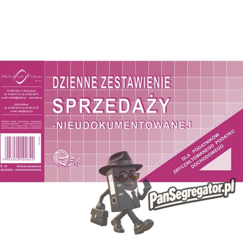 R05-H Dzienne zestawienie sprzedaży nieudokumentowanej od stycznia 2022 Michalczyk i Prokop