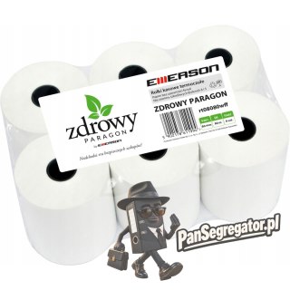 Rolki termiczne 80mmx80m (6szt) EMERSON rt08080wkff zdrowy paragon