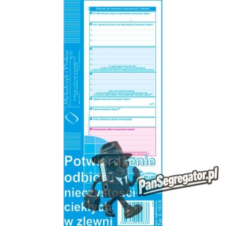 S-100-8 Potwierdzenie odbioru nieczystości ciekłych w zlewni MICHALCZYK I PROKOP