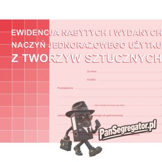 S-210-3 Ewidencja nabytych i wydanych naczyń jednorazowego użytku z tworzyw sztucznych MICHALCZYK I PROKOP