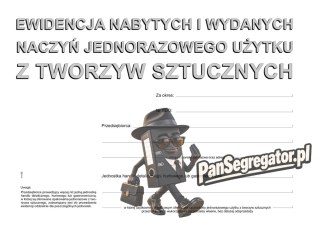 S-210-3 Ewidencja nabytych i wydanych naczyń jednorazowego użytku z tworzyw sztucznych MICHALCZYK I PROKOP