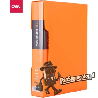Album ofertowy A4 80 koszulek RIO pomarańczowy E5036 ORANGE DELI