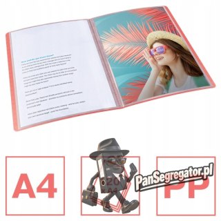 Album ofertowy Esselte Colour`Breeze z 60 koszulkami koralowy 628443