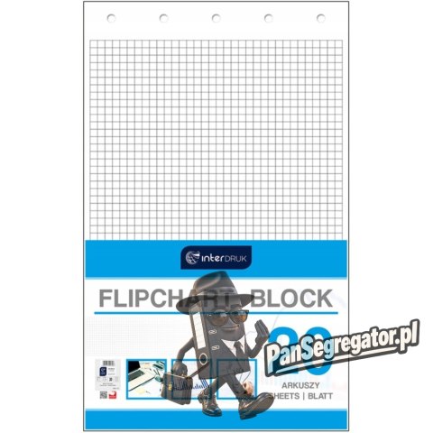 Blok do flipcharta 100x65cm 20k kratka INTERDRUK
