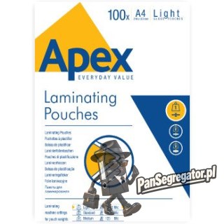 Folia do laminacji A4 light 75-80mic. (100szt.) APEX 6003201 FELLOWES