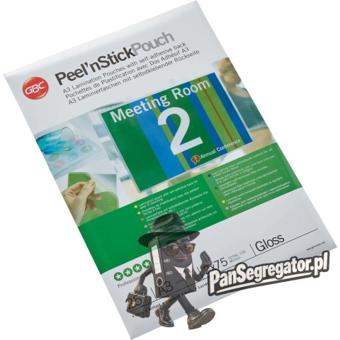Folia do laminacji GBC Pouch Peel`nStick A3 75Mic 25szt. 3747526