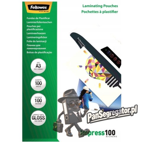 Folia do laminowania A3 100mic FELLOWES (100) 5351205