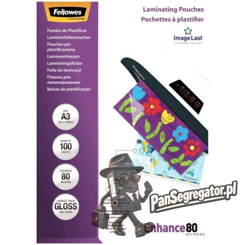 Folia do laminowania A3 80mic FELLOWES (100) 5306207
