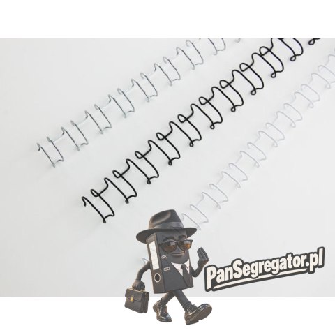 Grzbiety drutowe GBC A4 21L 10mm SLV (100szt) IB160837