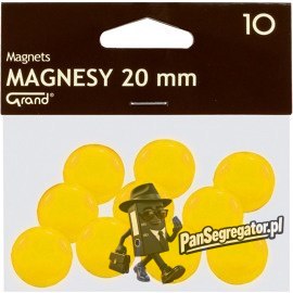 Magnesy 20mm GRAND żółte (10szt.) 130-1691 GRAND