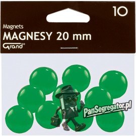 Magnesy 20mm zielone (10szt.) 130-1692 GRAND