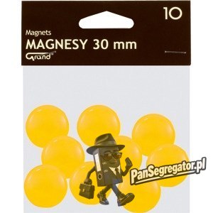 Magnesy 30mm żółte (10szt.) 130-1698 GRAND