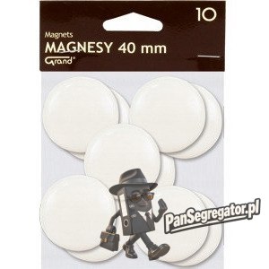 Magnesy 40mm białe (10szt.) 130-1699 GRAND