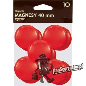 Magnesy 40mm czerwone (10szt.) 130-1701 GRAND