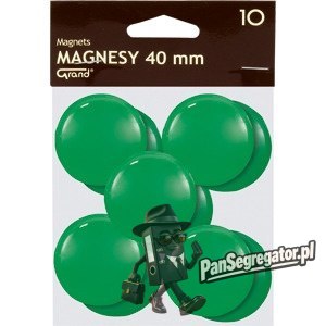 Magnesy 40mm zielone (10szt.) 130-1703 GRAND