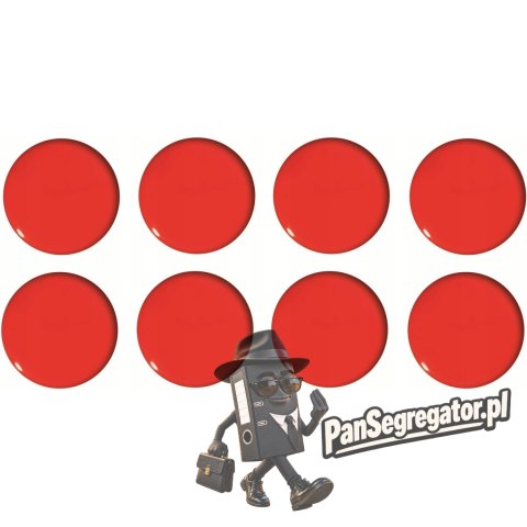 Magnesy do tablic 20mm czerwone (8szt.) GM300-PC8 TETIS