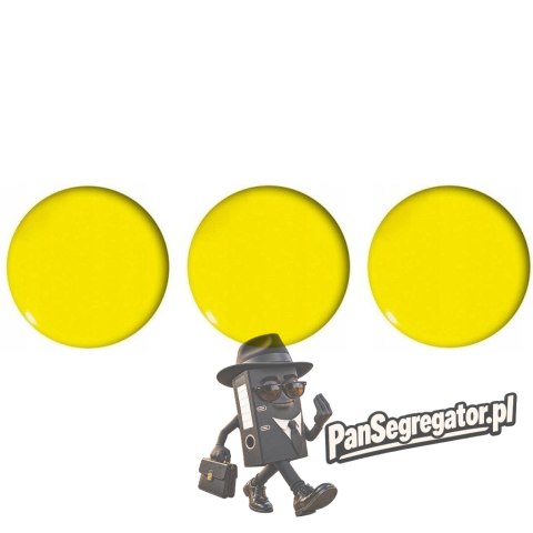 Magnesy do tablic 50mm żółte (3szt.) GM304-PY3 TETIS