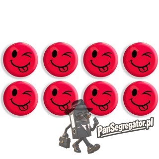 Magnesy do tablic czerwone języczki 20mm/8 GM300-TC8 TETIS