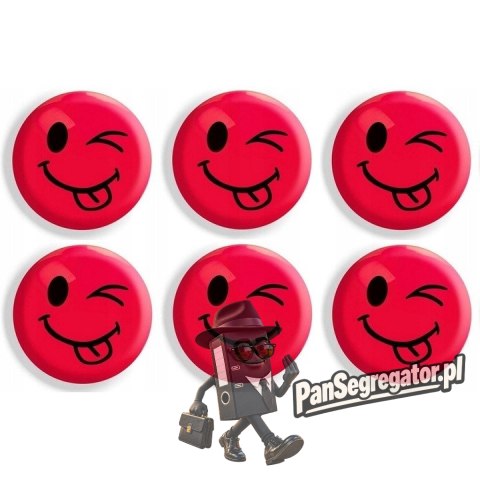 Magnesy do tablic czerwone języki 30mm (6szt.) GM301-TC6 TETIS