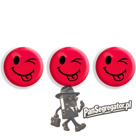 Magnesy do tablic czerwone języki 50mm (3szt.) GM304-TC3 TETIS