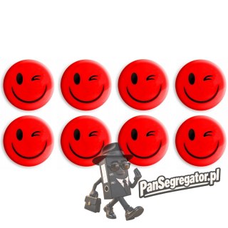 Magnesy do tablic czerwone uśmiechy 20mm (8szt.) GM300-SC8 TETIS