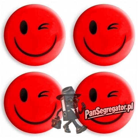 Magnesy do tablic czerwone uśmiechy 40mm (4szt.) GM303-SC4 TETIS