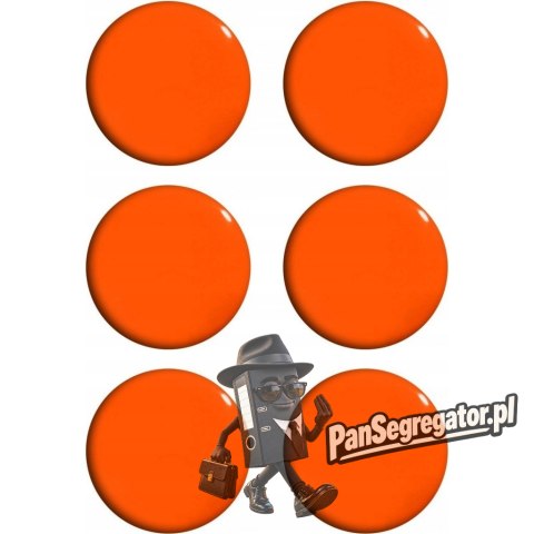 Magnesy do tablic pomarańczowe 20mm (6szt.) GM400-P6 TETIS