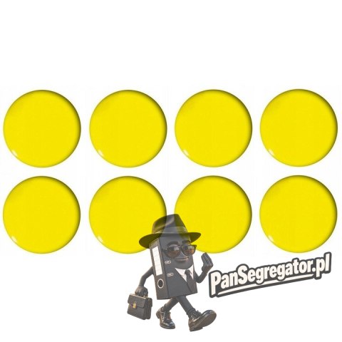 Magnesy do tablic żółte wypukłe 20mm (8szt.) GM300-PY8 TETIS