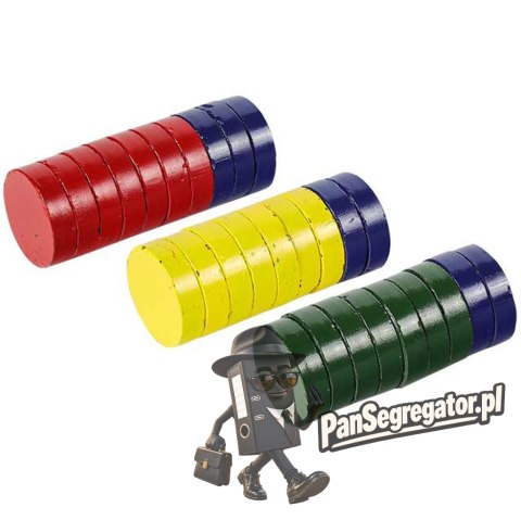 Magnesy kolorowe FANDY 20mm 28szt. 171711 130-1910