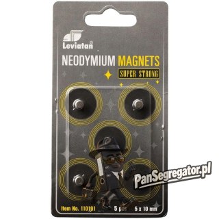 Magnesy neodymowe 10mm (5) 110191 LEVIATAN