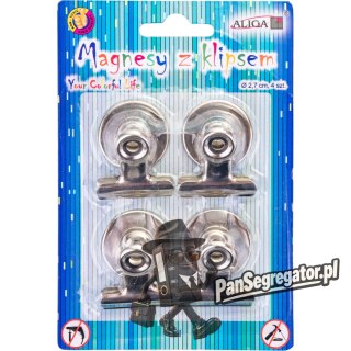 Magnesy z klipsem 4 szt, PH-5113 ALIGA