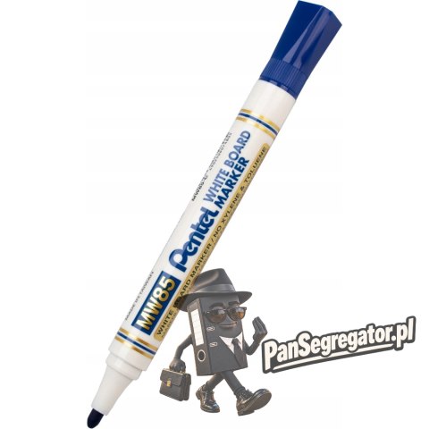 Marker do tablic MW85-C niebieski okrągła końcówka dł.linii 250m PENTEL