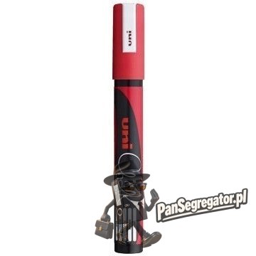 Marker kredowy UNI PWE-5M 1.8mm-2.5mm czerwony UNPWE5M/DCE