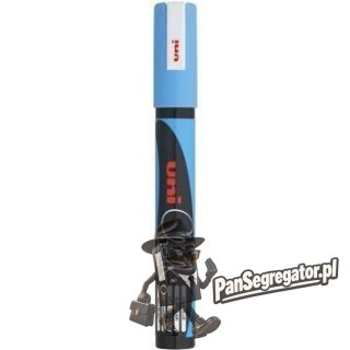 Marker kredowy UNI PWE-5M 1.8mm-2.5mm jasny niebieski UNPWE5M/DJNI