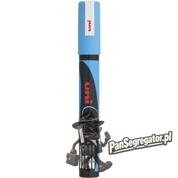 Marker kredowy UNI PWE-5M 1.8mm-2.5mm jasny niebieski UNPWE5M/DJNI