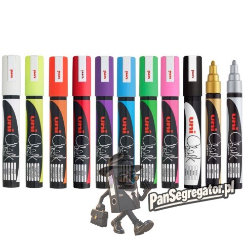 Marker kredowy UNI PWE-5M 1.8mm-2,5mm srebrny UNPWE5M/DSR
