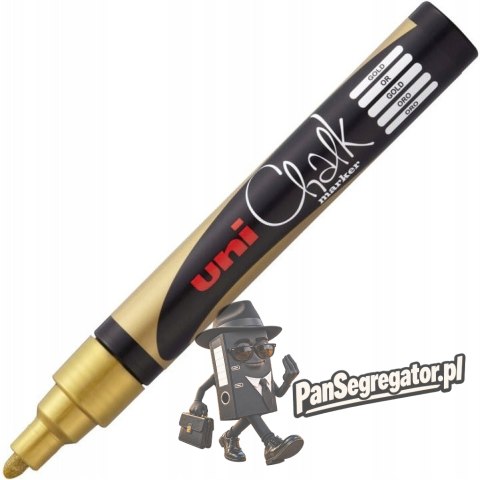 Marker kredowy UNI PWE-5M 1.8mm-2.5mm złoty UNPWE5M/DZL