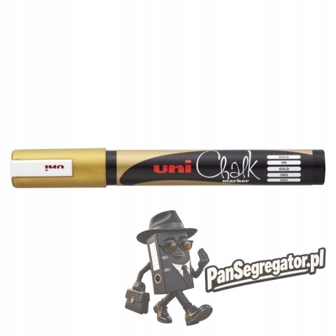 Marker kredowy UNI PWE-5M 1.8mm-2.5mm złoty UNPWE5M/DZL