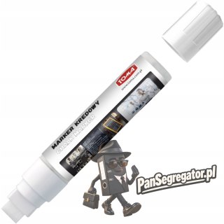 Marker kredowy końcówka 15x8mm biały TO-290 02 TOMA