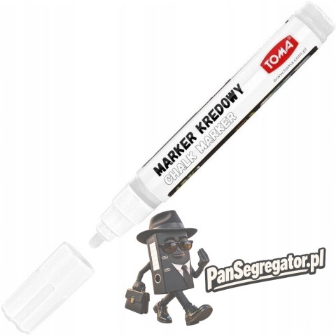 Marker kredowy końcówka 4.5mm biały TO-292 02 TOMA