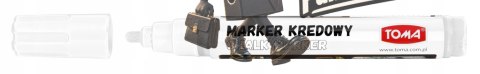 Marker kredowy końcówka 4.5mm biały TO-292 02 TOMA