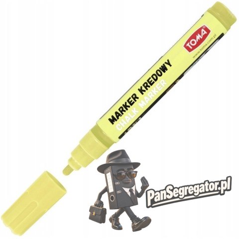 Marker kredowy końcówka 4.5mm żółty TO-292 72 TOMA
